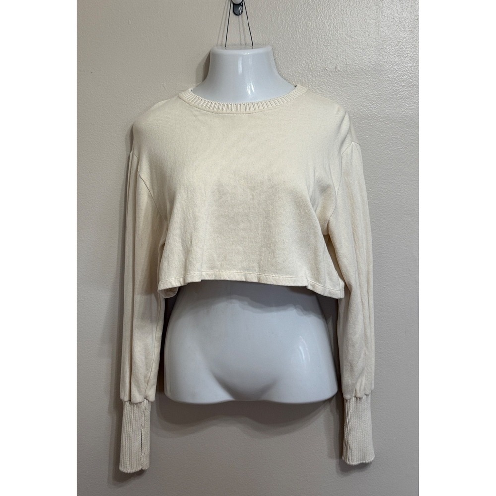 ZARA - Women's‎ - Cropped Sweater - Size Large - Cream